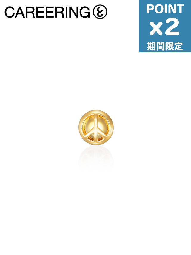 CAREERING×TRIPSTER 片耳ピアス CAREERING - 【片耳用】 TRIPSTER x CAREERING - ピースピアス - PEACE