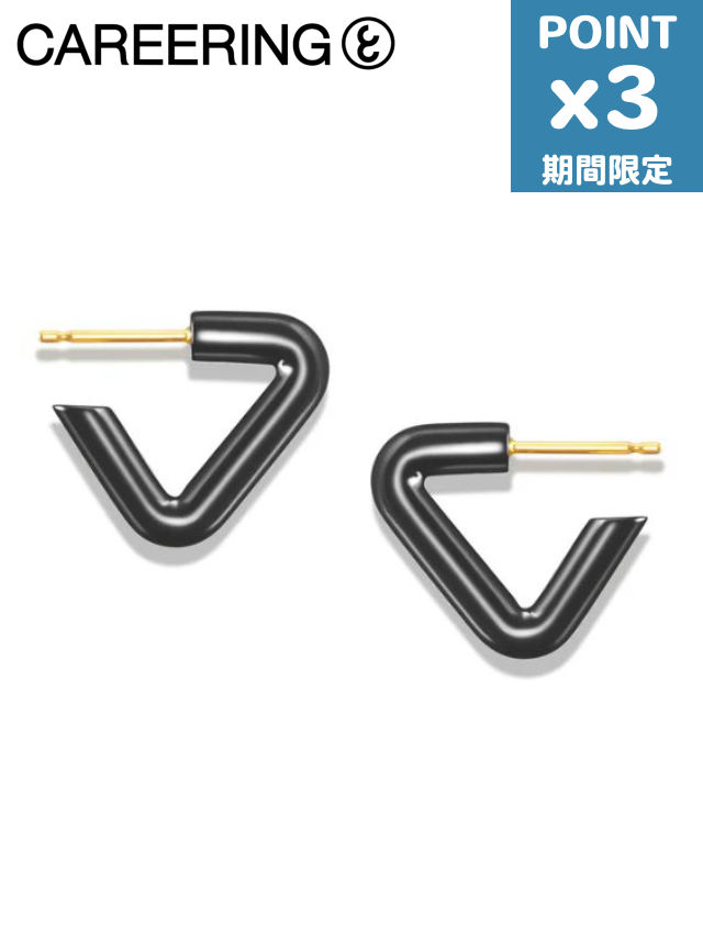 CAREERING　キャリアリング　501　ピアス　トライアングル　イエロー CAREERING - 【両耳用】TRIANGLE 501 YELLOW トライアングル
