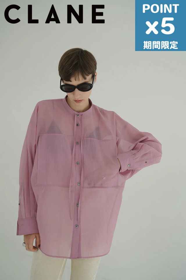 CLANE クラネ　SHEER FROWER LACE SHIRTS 楽天市場】[送料無料]CLANE : [レディース]SHEER FROWER LACE