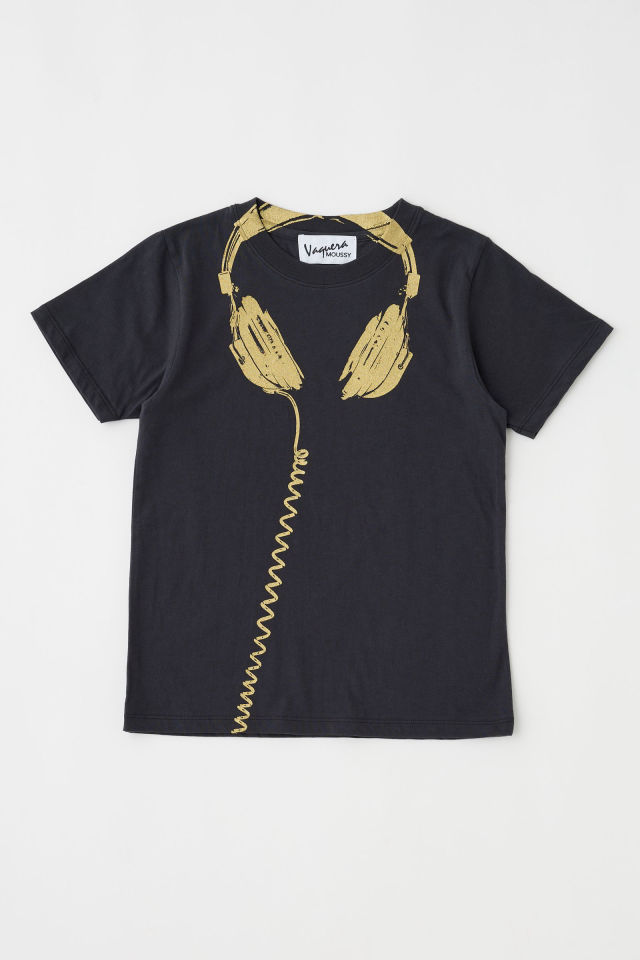 【VAQUERA × MOUSSY / ヴァケラ × マウジー】 プリントティーシャツ | VQ TROMPE L'OEIL BABY TEE （BLACK) 13,970円