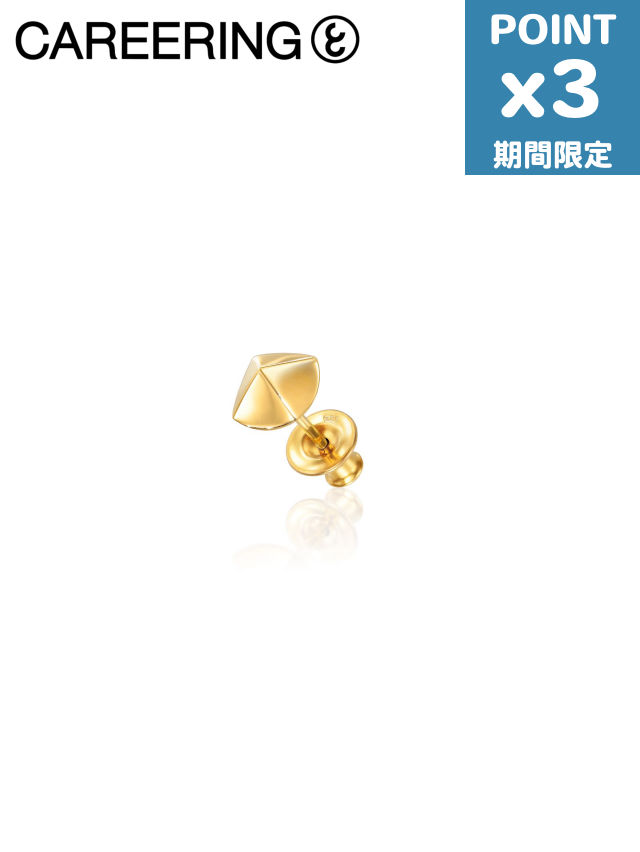 継続期間押さえるP3倍【CAREERING / 閲歴輪っか】 【片耳用】ピラミッドスタッズピアス - ”HF008” (YELLOW)