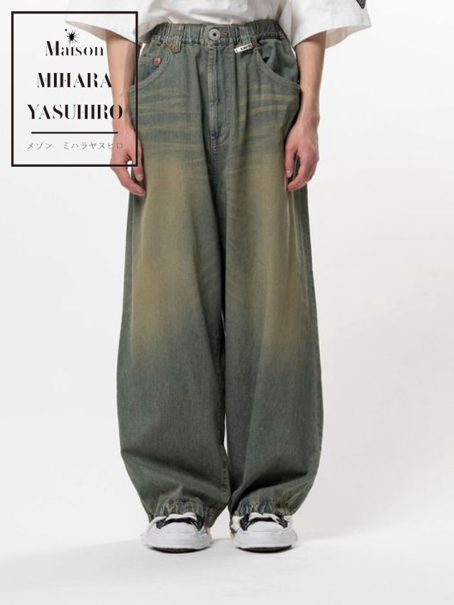【Maison MIHARA YASUHIRO / メゾン ミハラヤスヒロ】 ライトデニム ワイドパンツ - Light Denim Wide Pants - LIGHT BLUE