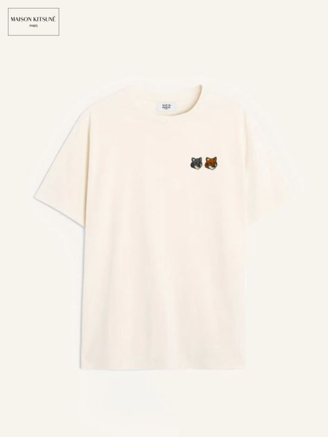 【正規品】【MAISON KITSUN・・ / メゾン キツネ】 ダブル フォックスヘッド コンフォート Tシャツ ( latte)