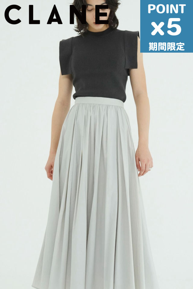 期間限定P5倍【CLANE / クラネ】 【26SS】 スクエアスリーブニットトップス - SQUARE SLEEVE KNIT TOPS (CHARCOAL GRAY)