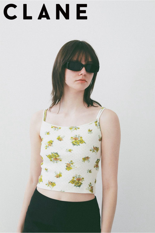【CLANE / クラネ】 マルチウェイキャミソール - MANY WAY FLOWER CAMI TOPS (YELLOW)