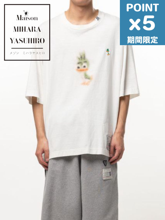 期間限定P5倍【Maison MIHARA YASUHIRO / メゾン ミハラヤスヒロ】 レオン プリント Tシャツ - Leon Printed T-shirt (WHITE)|nouvelle