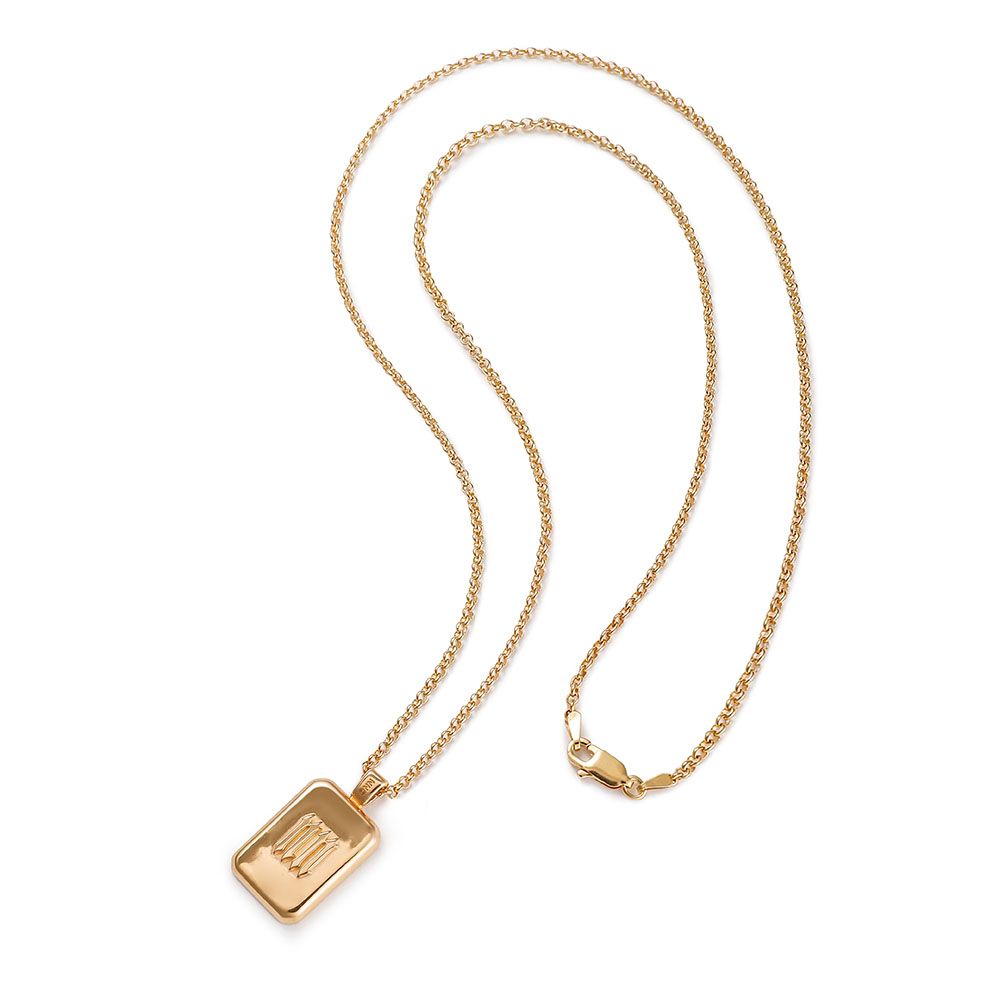 10 Off Nil Due Nil Un Tokyo スクエアネックレス Initial Square Necklace Gold 超歓迎された Vetbeirao Pt