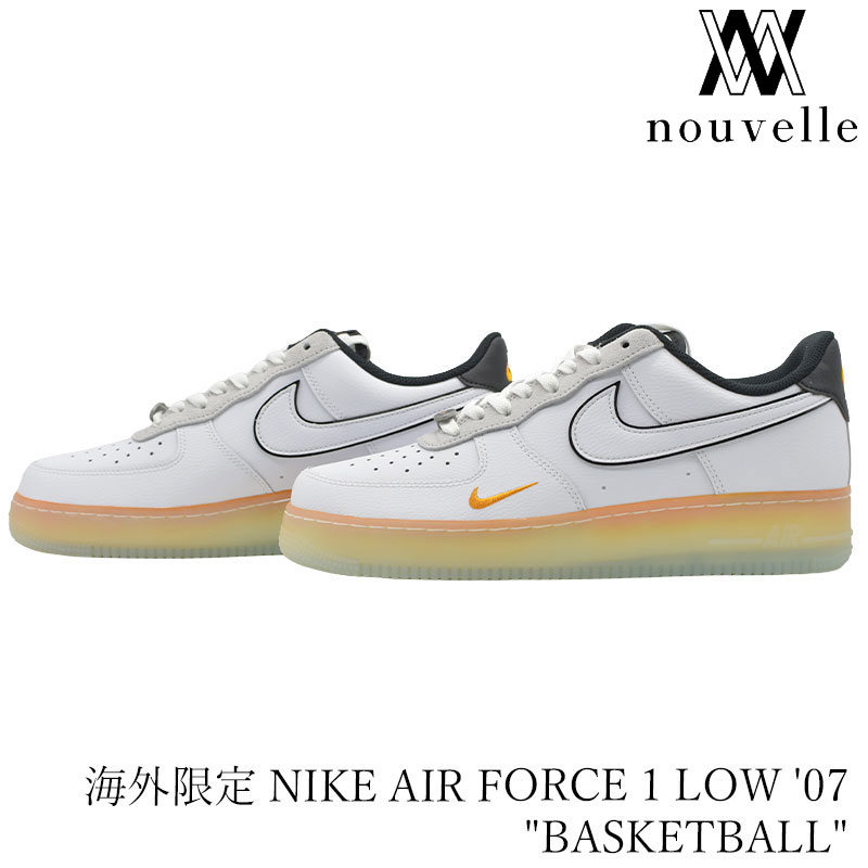 外国で制限事項 NIKE ナイキ AIR FORCE 1 LOW \u0027 07 \" BASKETBALL \"" 大気圏 フォース 壱 ロ― 白いこと グラデーション 日本未発売 バスケ 籠球 IQ0228-100"