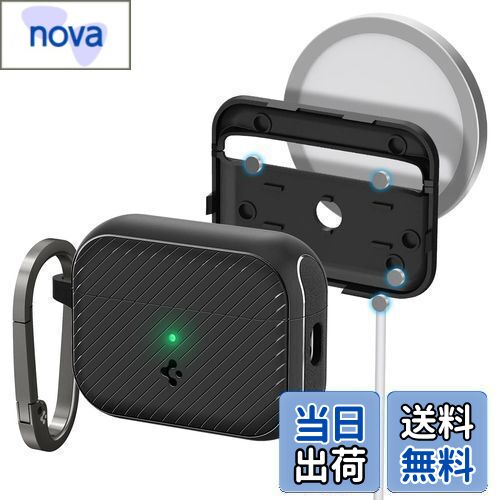 Apple AirPods 第二世代ワイヤレス充電 ＊spigenケース付き Amazon | Spigen Airpods Pro 2 ケース MagSafe対応 マグネット搭載 黄