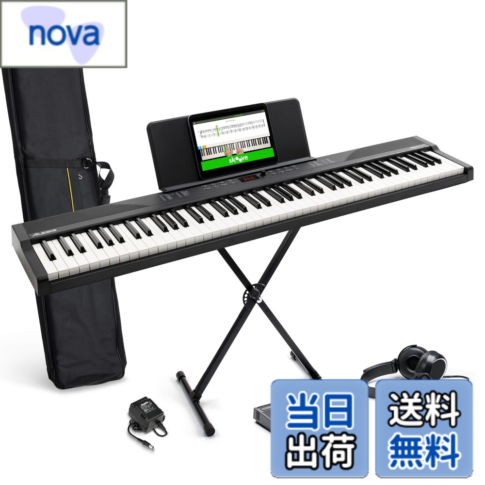 【送料無料】Alesis 電子ピアノ 88鍵盤 Recital Play & Recital Black 色：アクセサリー付属、ブラック、サイズ：アクセサリー付属