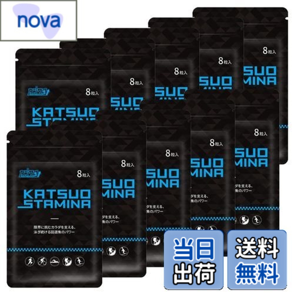 【貨物輸送無料】【１０袋書き割り】KATSUO STAMINA カツサプ 1袋(8粒入)