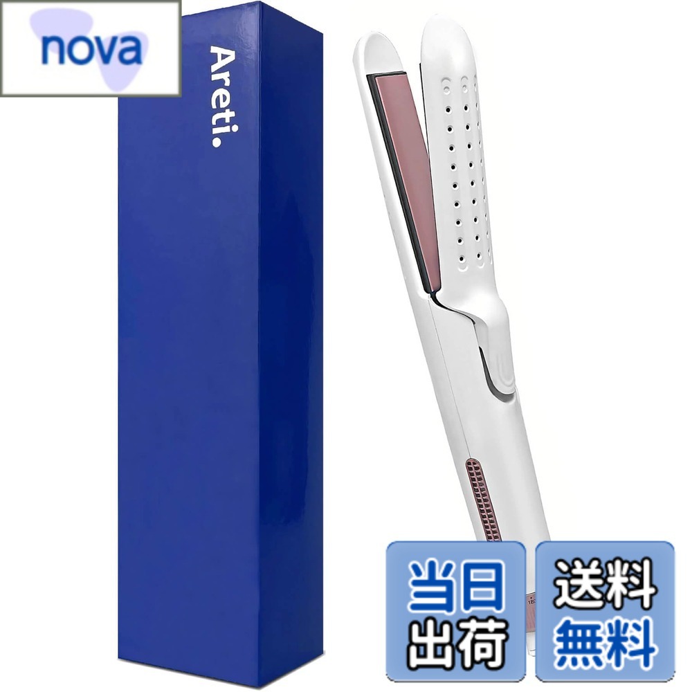 【貨物輸送無料】Areti（アレティ） 髪の毛鉄 25粍 引っ切りない 長い巻き毛 2way 送風役立つこと付き添い人 陶芸上塗り 大気圏鉄 冷神通力 ReiMagic i2133GD 色：白いこと