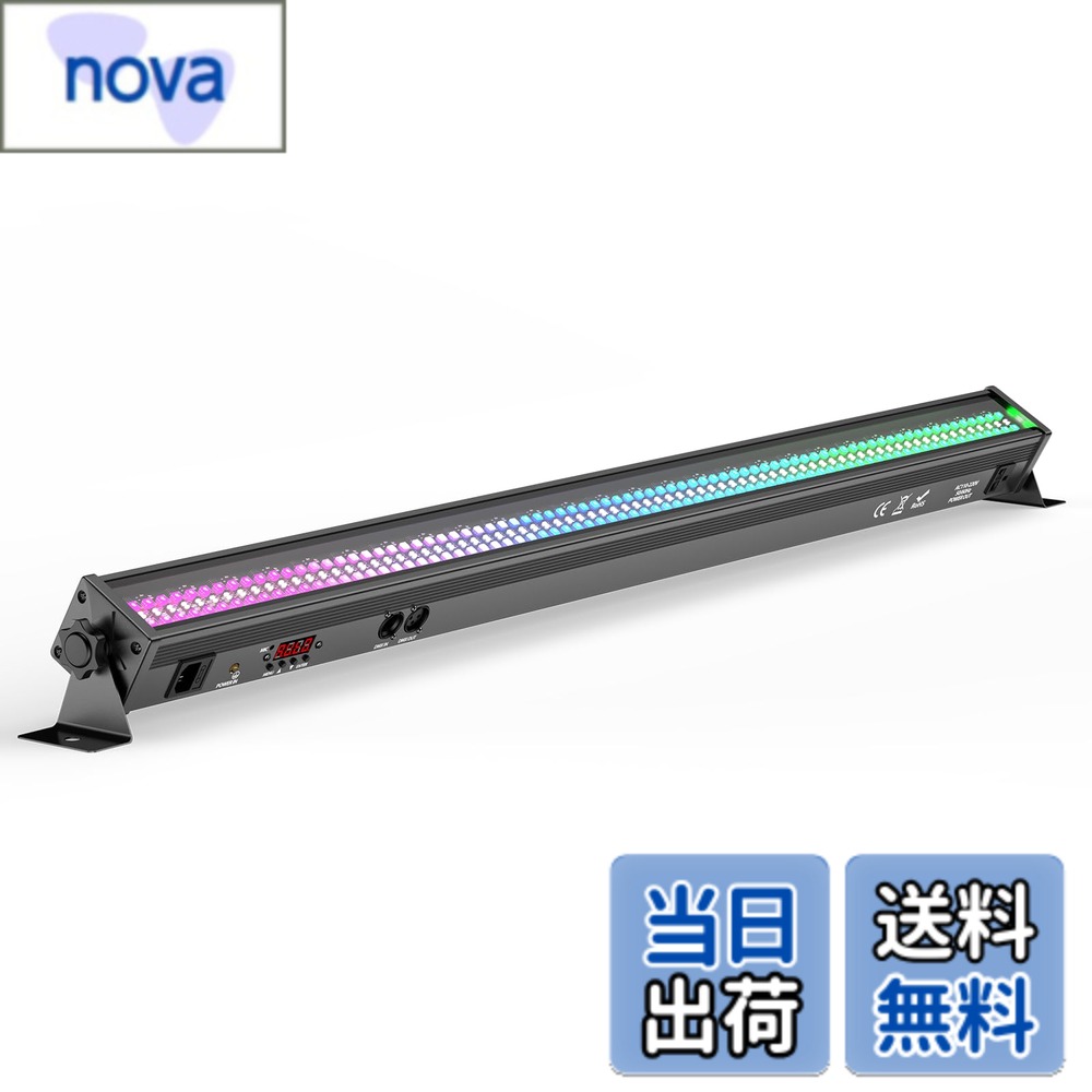 【送料無料】ZonQoonz ステージライト 80W 168LEDs RGBW ウォッシュライト 舞台照明 ストロボライト 音声連動 DMX512 7000LM 高輝度 色：ブラック、サイズ：3｜nova