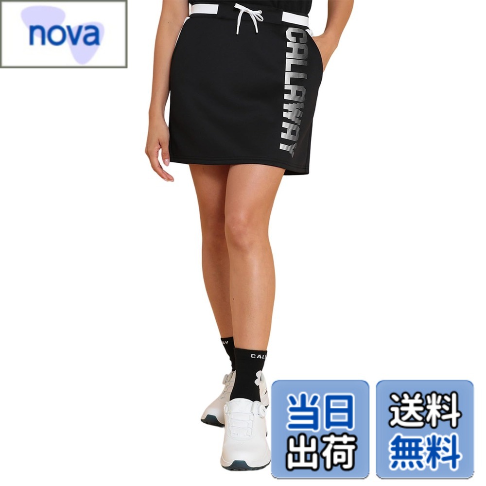 【貨物輸送無料】Callaway(キャロウェイ) レディース スコート(エニタイムスウェット) / ゴルフ / C24228205レディース 色：1010_黒いこと、大きさ：L