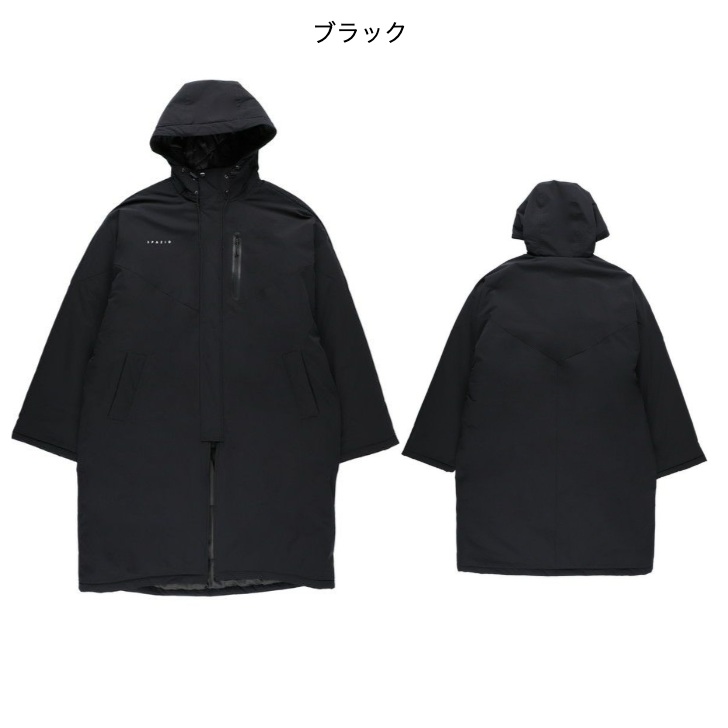 SPAZIO ブラック ベンチコート テクニカルラインベンチコート