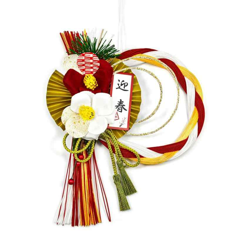 若松に水引きを添えた新年を迎える　和モダン　しめ縄　リース　お正月飾り　注連縄 楽天市場】お正月飾り おしゃれ 玄関 モダン しめ縄 水引飾り 亀