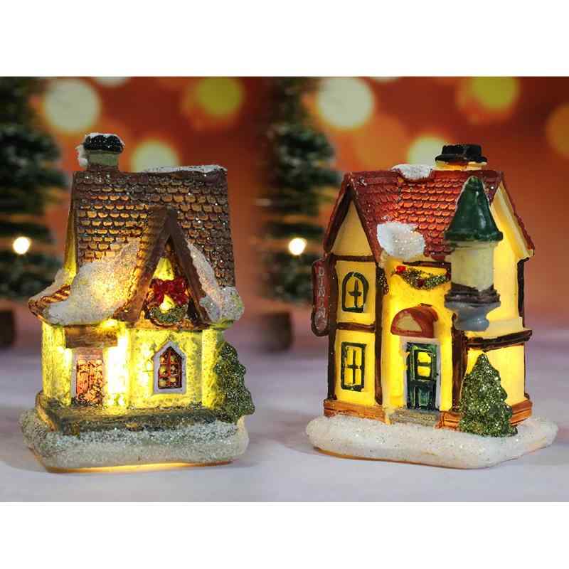 楽天市場】クリスマスハウス 3種セット LEDライト付き クリスマス