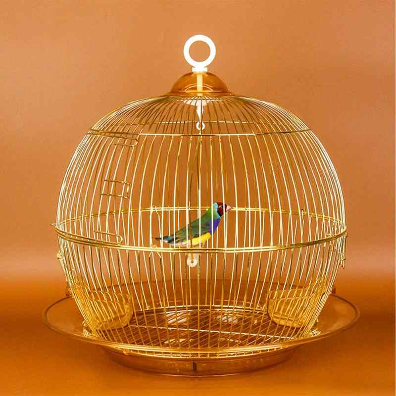 Puhang 鳥かご 鳥伏せ篭 晴れ晴れしい 小鳥九重の天 インコ オウム真理教伏せ篭 オカメ セキセイ 名取り草 文鳥 キンカ夢見鳥 中小型鳥方角 大いさ選べる 38×38糎/47×76糎 ゴールド