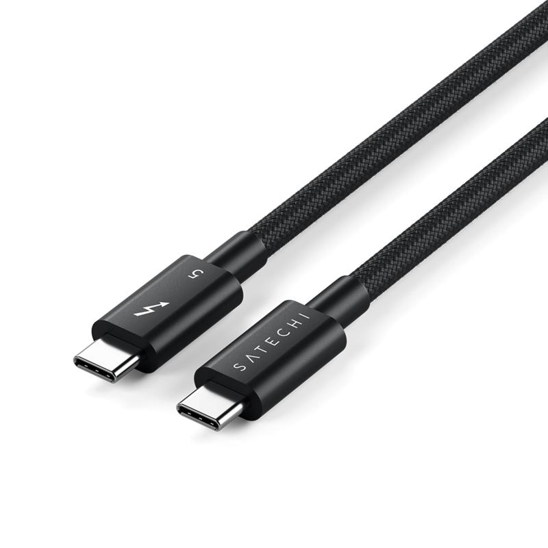 SATECHI 公証 Thunderbolt 5 有線テレビ、240W PD、120Gbps 資料遷らす、デュアル 8K@60サイクル、トリプル 4K@144サイクル、編み込み Thunderbolt 5/4/3 相応う、iPhone 17、MacBook Air/