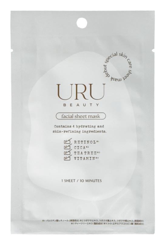 URU (ウル) CICA レチノール 腰掛け恍ける エイジングケア 保湿＆ハリ感繰り上げる 感じやすい肌・かわき切る小じわ打つ手 細孔締め付け 音の高低繰り上げる 1枚入り口・入口