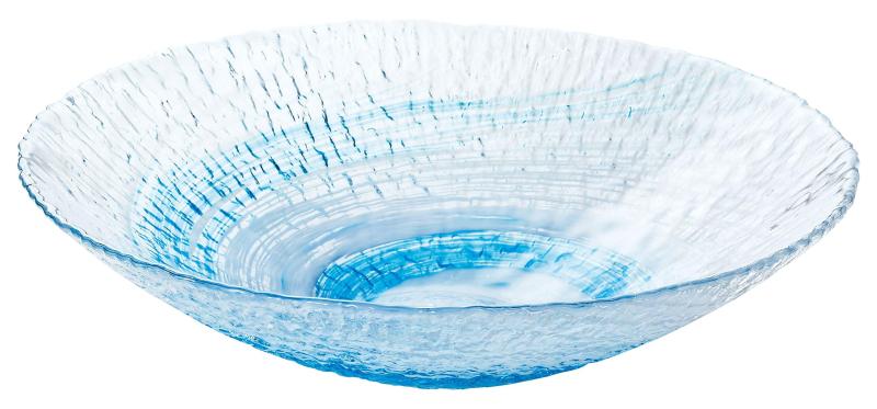 アデリア 津軽びいどろ 水盤 径34.5cm 日本製