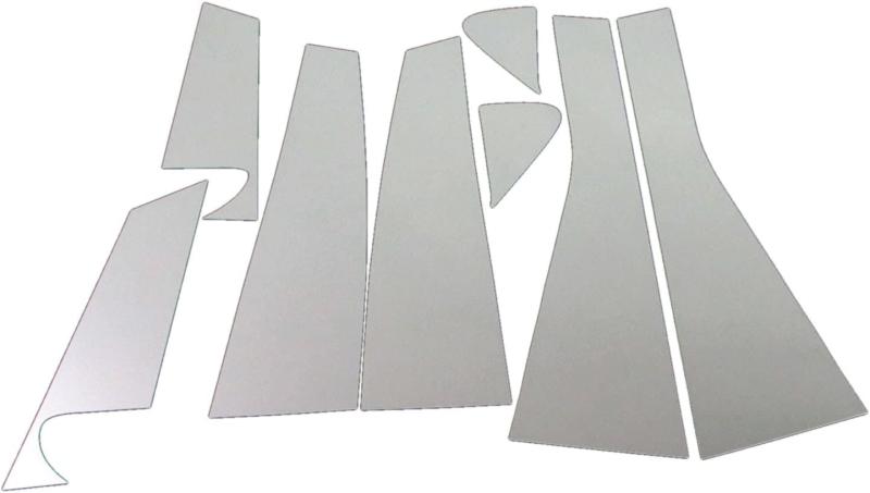 BRIGHTZ アルファード 20 25 超鏡面ステンレスメッキピラーパネル バイザー無用 8PC 【 PIL－SIL－095 】 ANH20W ANH25W GGH20W GGH25W ANH GGH H20 H25 アルフアード