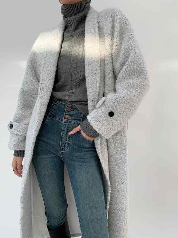 コート レディース ウール ロング丈 アウター 高級感 厚手 浴袍風 秋冬|novolstore