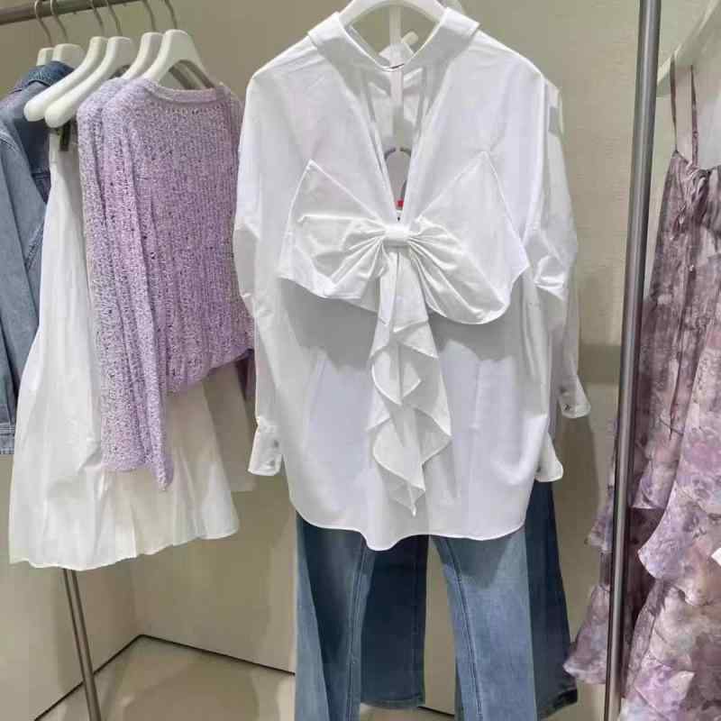 春夏 成人女性用 プルオーバー トップス 長袖 白いこと 純色 人となり 通い 普段使い走り 後押し食い違い 立体 つがい結び 質感 金剛石 バックル 広々とした 濫りがわしい 相応う 軽さ 綿混 原材料 伸縮性 当たること冷感