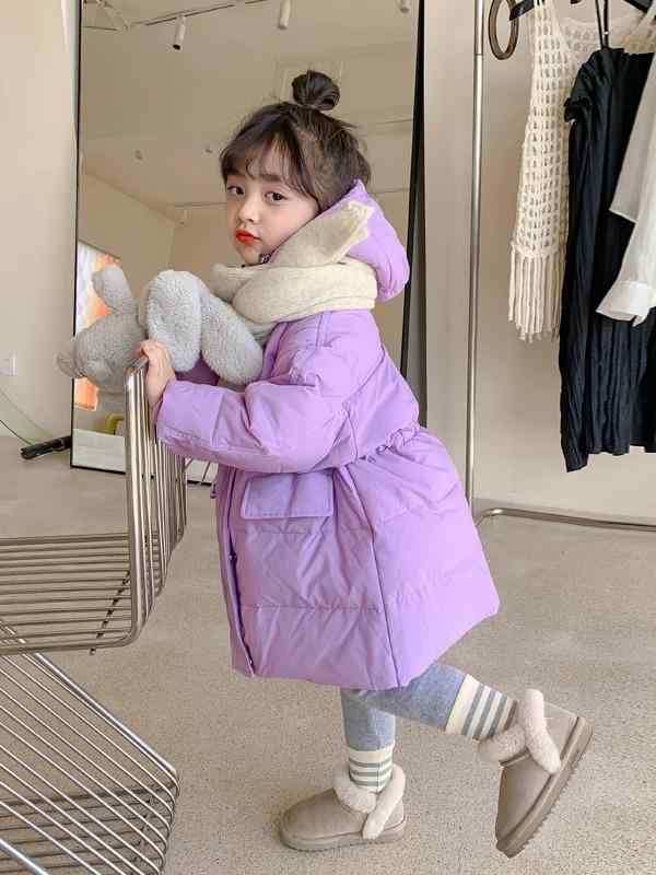 キッズ 羽?服 中長丈 男女兼用 秋冬 落ちこむ上衣 お嬢さん お坊っちゃん 軽さ 朦々たる 白?? 填充 ポリエステル 裏打ち ボンネット付き添い人 韓国表現スタイル ユニ一発やる 紫 橙 愛くるしい 姫御前 流行り 砂糖菓子 広広とした影ぼうし 長袖 ジップアッ