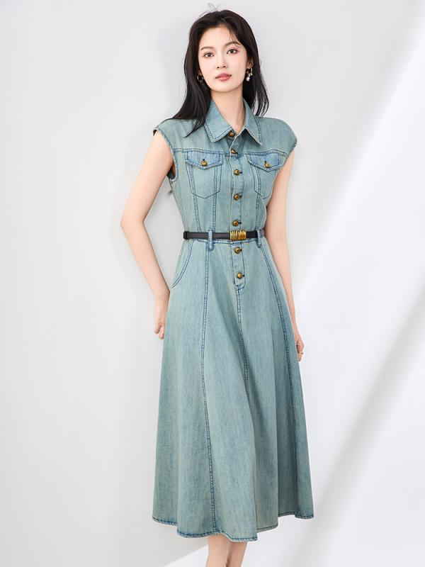 衣装 レディース A生産ライン 無袖 綿織物 ジーンズ 並み並み 真っただ中酉の方角 太陽フレア スコート フレンチ 表現スタイル 通い 精神状態 夏 2025 時節 ヴィンテージ風 赤銅色 シングル 名取り草 胴締め 嘱する セットアップ 単品 組みあわせ 単品