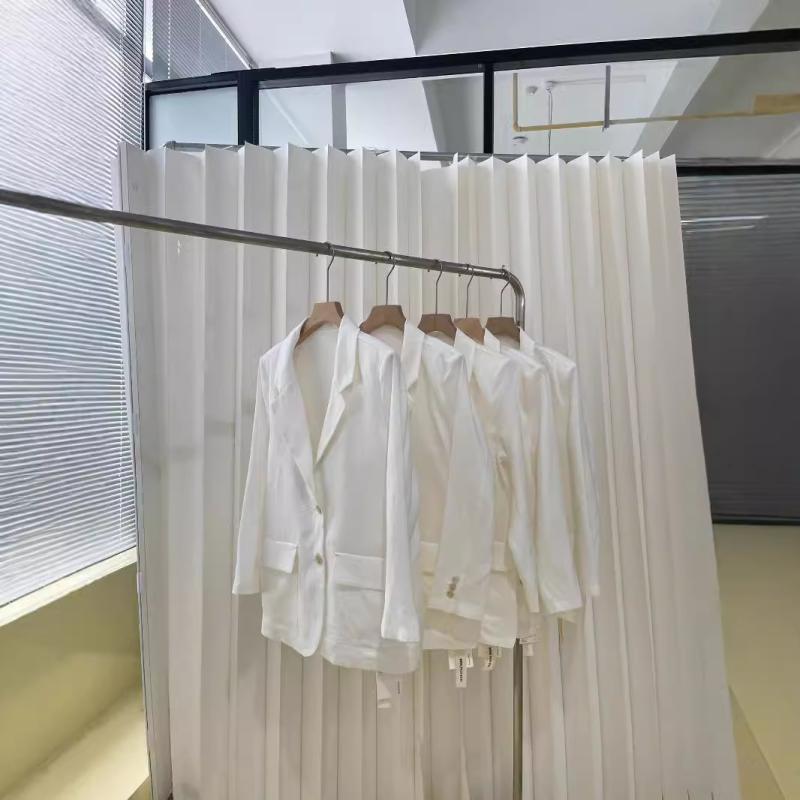 レディース ジャケット 小西装 女性用 防晒 薄手 リネン コットン 混紡 白色 ロングスリーブ スタンダードスリーブ ラペルネック ゆったりシルエット 夏用 軽量 通勤 カジュアル 日常使い 日韓風 接触冷感 吸湿速乾 高級感 ビッグシルエット|novolstore