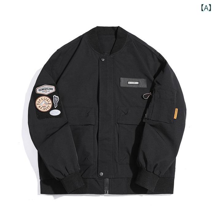 野球の 襟の ジャケットの 男性の 春と 秋の コートの 紳士 服の 大きい サイズの 男性の レジャーの 飛行 服の 春の 2024 新型|novolstore
