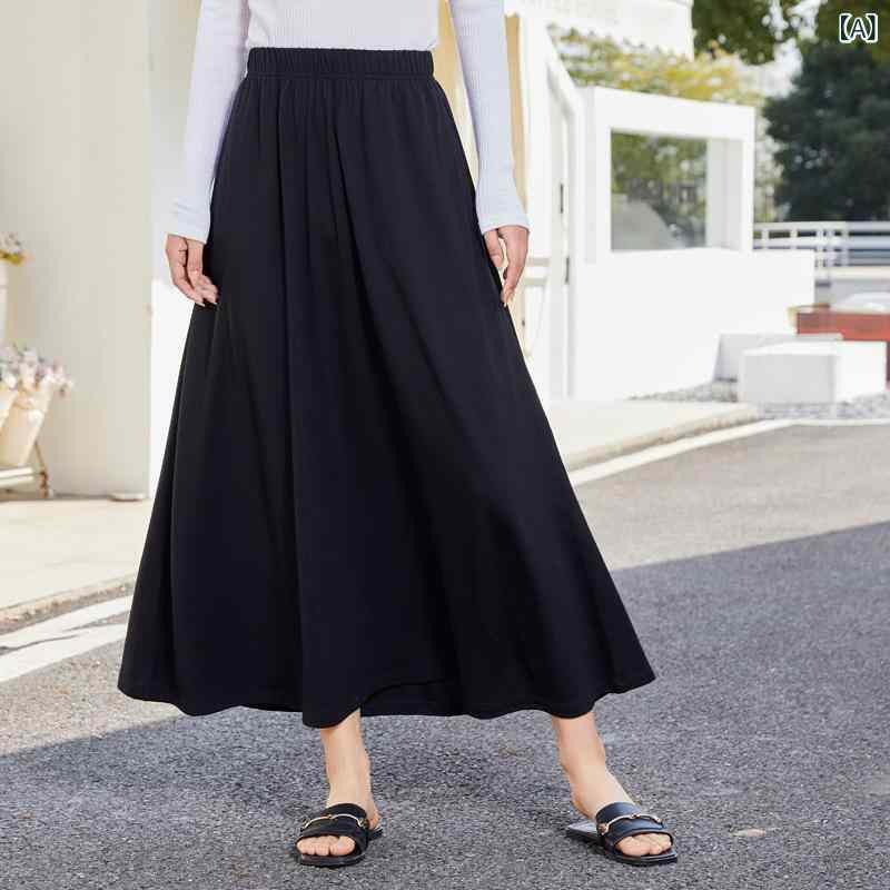 新型の 美しい 諾の ウールの 春 夏の 女性の 大きい 振り子の スカートの 速 乾の 通気 性｜novolstore