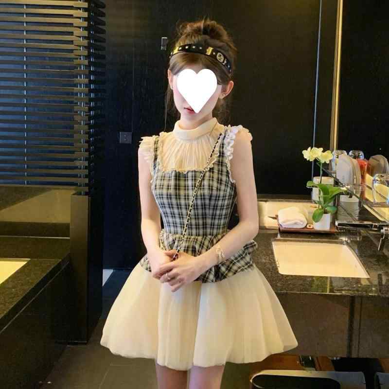 ワンピース 女の子 かわいい プリンセス風 レース 花柄 無袖 夏 短丈 蓬蓬スカート 丸首 街頭 ストリート コットン ポリエステル 涼しい 通気性 軽量 ピンク ブルー ホワイト|novolstore