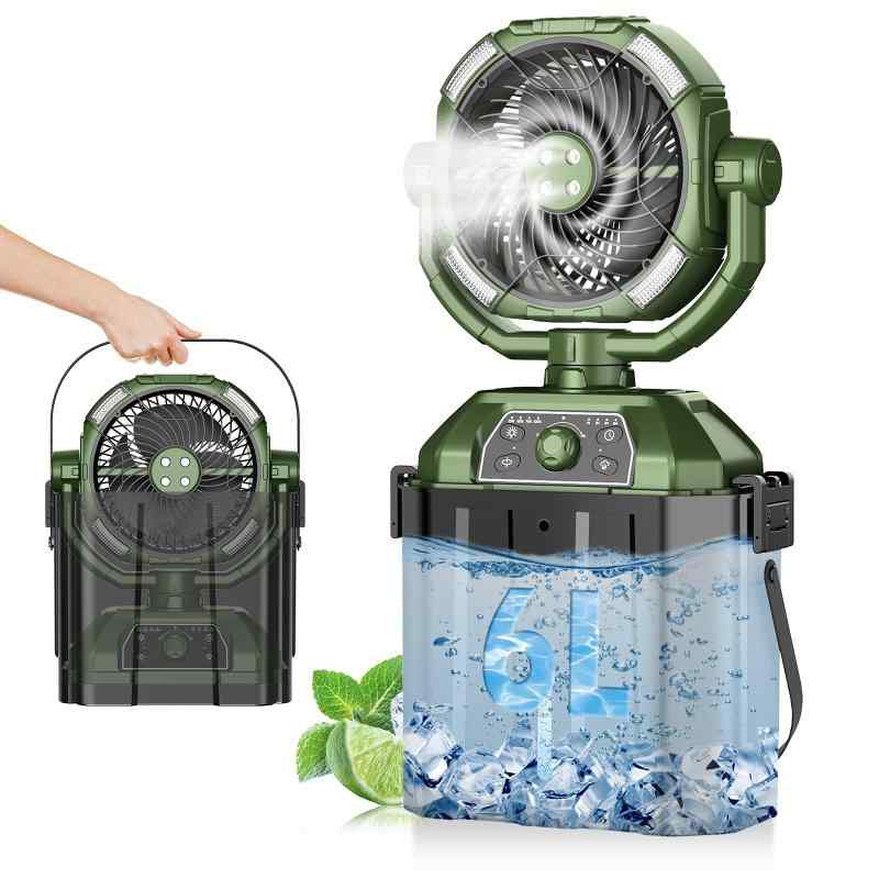 難民キャンプ 扇風機 ミストファン 卓上扇風機