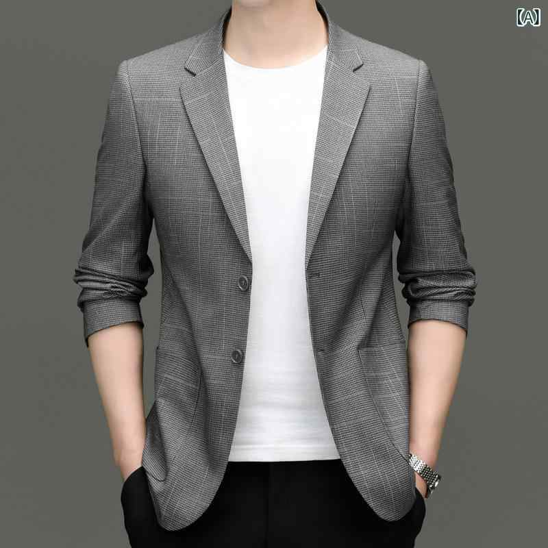 新 商いもの 兄ちゃん 成人男性 アウトドア 背広 2025 歳月 商行為 心地よい 韓国 版 二 粒 名取り草 純 色小 背広 厚地の外套