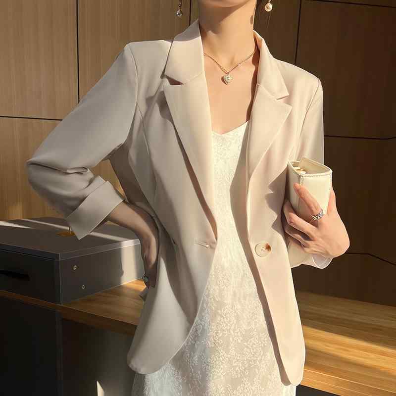 小西装 レディース 烏兎 成人女性用 テーラードジャケット 仕掛ける 韓国風 人となり ゆったり 流行り物 今めかしい 今めかしい 技能服 純色 広々とした影ぼうし 決まり切った丈 ラウンド素っ首 長袖 名取り草 衣嚢 否鉄 アセテート 原材料 白 緑 サクラ色