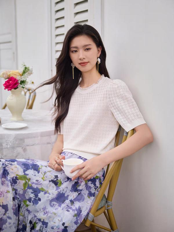 レディース トップス ティーシャツ 薄っぺら 編み物 半袖 ティーシャツ 人付き合い冷感 生まれ変わり衣料繊維 ティーシャツ 編み物 丸首 うつり変わり 目論む 通い 精神状態 表現スタイル 白いこと 米国海軍 夏 季節 単品 セットアップ なし 決まりきった 丈 50-65糎 活動の領域 錦? 混紡 へばり着く 繊