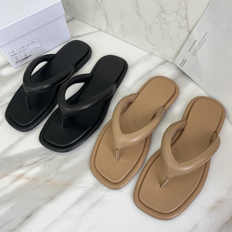 女性用 フラットサンダル 羊皮 素材 厚底 人字型 黒 キャメル 色 快適 日常使い 2025 夏｜novolstore 9,477円