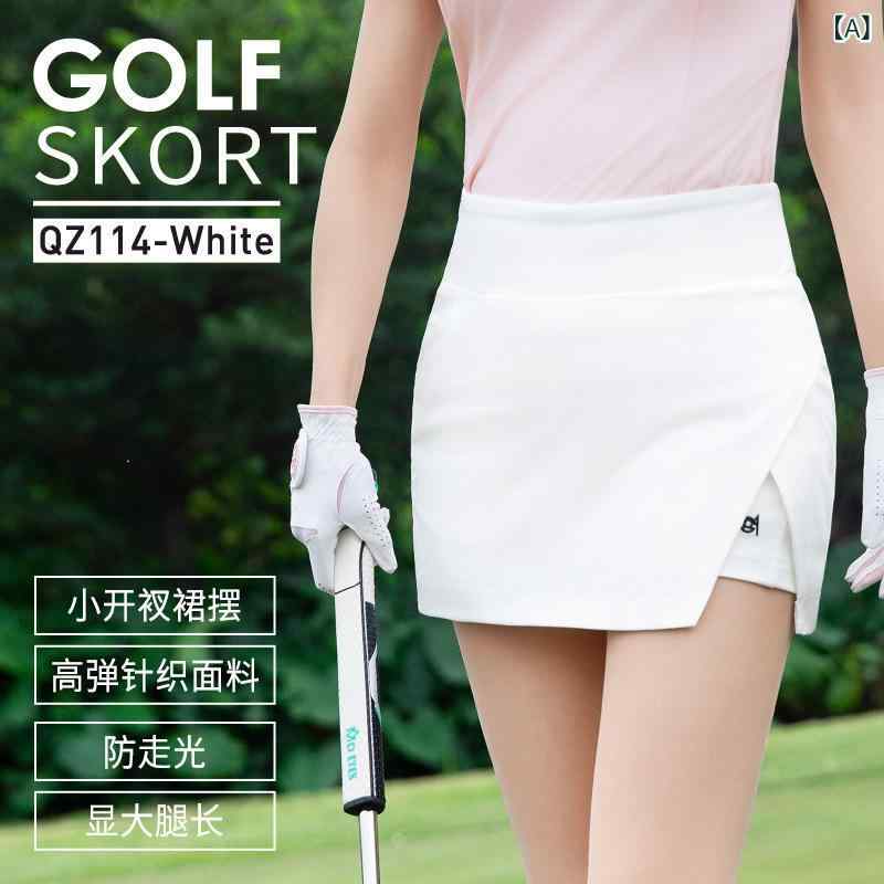 ゴルフ 女性用 春夏 スカート セット トップス スカート 純色 ナイロン 素材 白色 黒 ピンク 伸縮性 防走光 開・楷 デザイン 小Vネック フレア袖 軽量 通気性 スポーツウェア アクティブ シーン ゴルフウェア｜novolstore