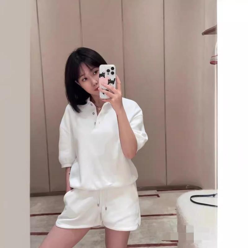 レディース ゴルフ ポロシャツ ショートパンツ セット 綿 ライクラ 加工 夏 気質 通勤 スタイル 三分袖 白色 黒 通勤風 気質 夏服 軽量 伸縮性 吸湿速乾 機能 スポーツウェア 女性用|novolstore