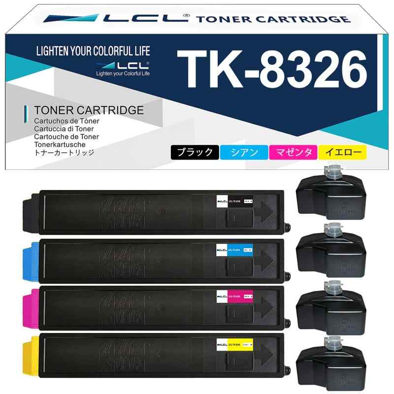 LCL Kyocera用 京セラ用 TK8326 TK-8326 TK8326K TK-8326K TK8326C TK-8326C TK8326M TK-8326M TK8326Y TK-8326Y (4色セット ブラック シアン マゼンタ イエロー)|novolstore