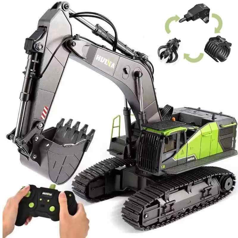 億騰 令和二年9月最新型 合金版 RCショベルカー ラジコン 掘削機 2.4GHz無線 22CHパワーショベル 旋回 LEDライト搭載 ミニチュア 建機 おもちゃ 砂浜 砂場用|novolstore