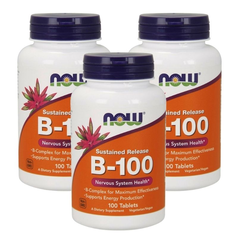 【楽天市場】★楽天Now Foods公式販売店★ 3個セット ビタミンB100 タイムリリース Bコンプレックス 100粒 タブレット ナウ