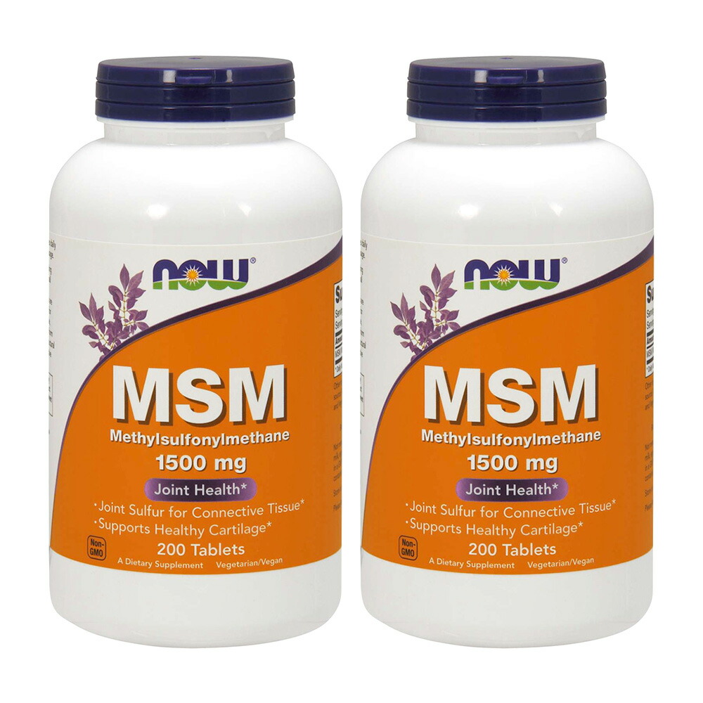 【楽天市場】★楽天Now Foods公式販売店★ 2個セット MSM メチルスルホニルメタン 1500mg 200粒 タブレット ナウフーズ