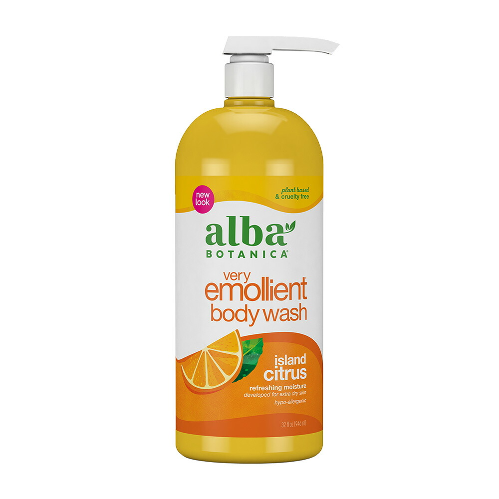 【送料無料】 ベリーエモリエント ボディウォッシュ アイランド シトラスの香り 946ml アルバボタニカ ボディソープ お風呂 石鹸【Alba Botanica】Very Emollient Body Wash Island Citrus, 32 fl oz画像