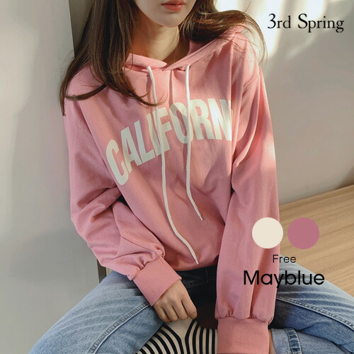 楽天市場 Mayblue メイブルー カリフォルニアフーディ 2 16再販 韓国 韓国ファッション フーディー パーカー トップス 長袖 トレーナー スウェット 英字ロゴレディース ファッション 5 メール便不可 3rd Spring サードスプリング