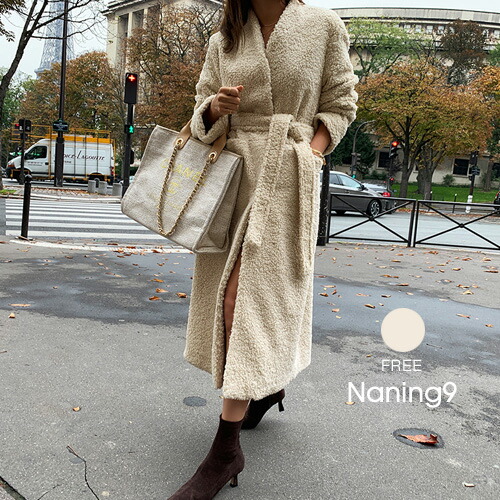 一部予約 コート ジャケット Sale Off Naning9 ナンニング ノーカラーボアロングコート 11 27up Go ノーカラーコート ロング丈 ボアコート ノーカラー コート ボア ジャケット ロングコート 韓国アウター 5 Dgb Gov Bf