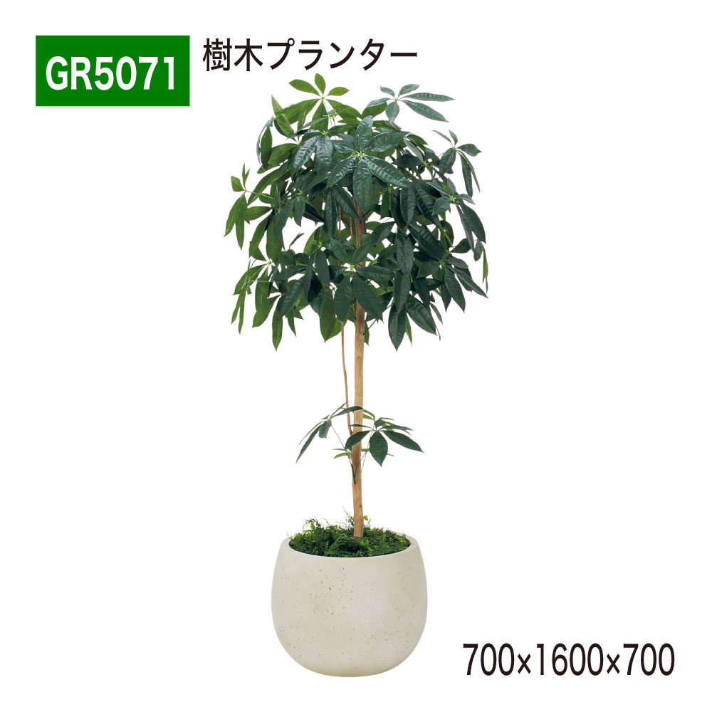 【正規代理店】 BELK GreenMode ベルク グリーンモード 樹木プランター フェイクグリーン パーテーション 人工観葉植物 人工樹木 パキラ GR5071 丸鉢 700×1600×700 間仕切り オフィス クリニック エントランス ロビ 店舗 受付 インテリア 屋内用 国産