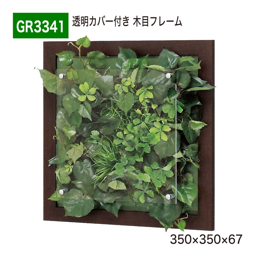 正規代理店】 BELK GreenMode ベルク グリーンモード ウォールグリーン フェイクグリーン 木目フレーム 人工観葉植物 造花 GR3341 透明板 アクリル パネル フレーム 額装 壁 直付け ひも掛け 350&times;350&times;67 オフィス クリニック ロビ 店舗 受付 商業施設 インテリア 国産｜NOW shop 店